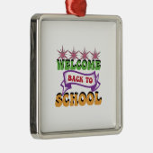 Welkom terug op school metalen ornament (Rechts)