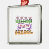 Welkom terug op school metalen ornament (Links)