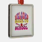 Welkom terug op school metalen ornament (Rechts)