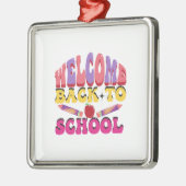 Welkom terug op school metalen ornament (Links)