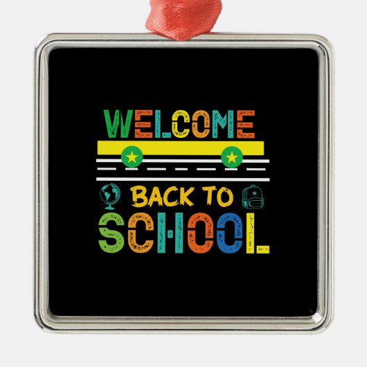 Welkom terug op school metalen ornament (Voorkant)