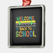 Welkom terug op school metalen ornament (Links)