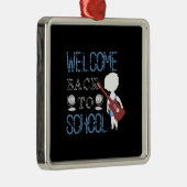 Welkom terug op school metalen ornament (Rechts)