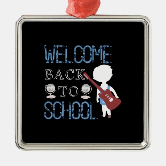 Welkom terug op school metalen ornament (Voorkant)