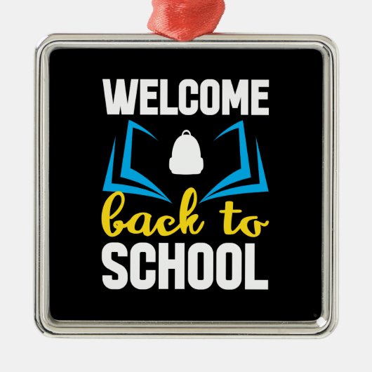 Welkom terug op school metalen ornament (Voorkant)