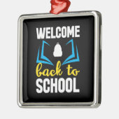 Welkom terug op school metalen ornament (Links)
