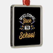 Welkom terug op school metalen ornament (Rechts)