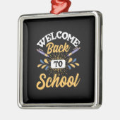 Welkom terug op school metalen ornament (Links)