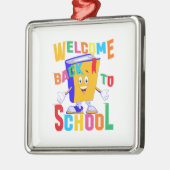 Welkom terug op school metalen ornament (Links)