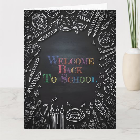 Welkom terug op school – Nieuw schooljaar Kaart (Voorkant)