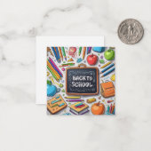 Welkom terug op school! notitiekaartje (Voorkant / Achterkant in situ)