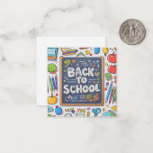 Welkom terug op school! notitiekaartje (Voorkant / Achterkant in situ)