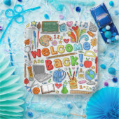 Welkom terug op school papieren bordje (Feest)