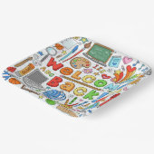 Welkom terug op school papieren bordje (Gebogen)