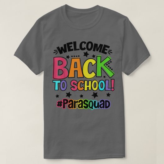 Welkom terug op school Paraprofessional Squad Stud T-shirt (Design voorkant)