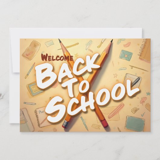 Welkom terug op school – Pencil Art Design (Voorkant)