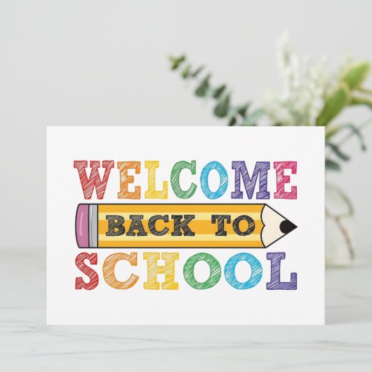 Welkom terug op school – Pencil Illustration (Staand voorkant)