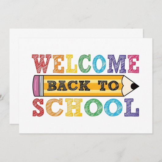 Welkom terug op school – Pencil Illustration (Voorkant / Achterkant)