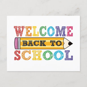 Welkom terug op school – Pencil Illustration Feestdagenkaart