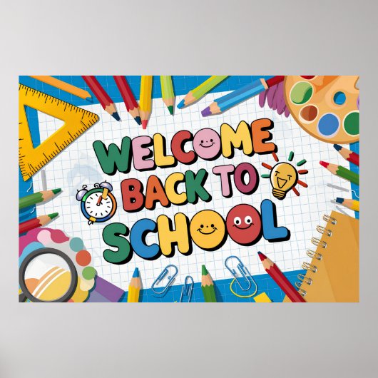 Welkom terug op school poster (Voorkant)
