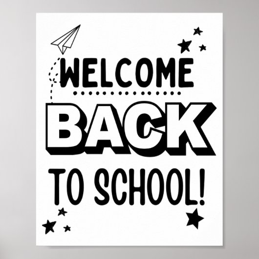 Welkom terug op school! poster (Voorkant)