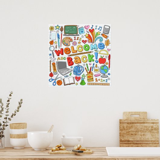 Welkom terug op school poster (Keuken)