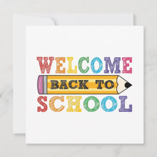 Welkom terug op school – Potlood Illustratie