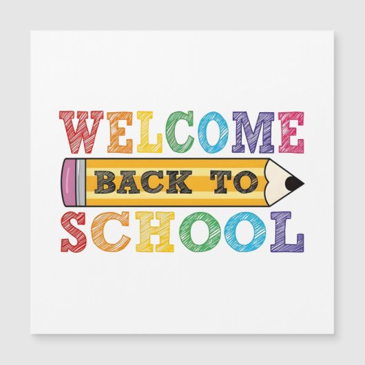 Welkom terug op school – Potlood Illustratie (Voorkant)