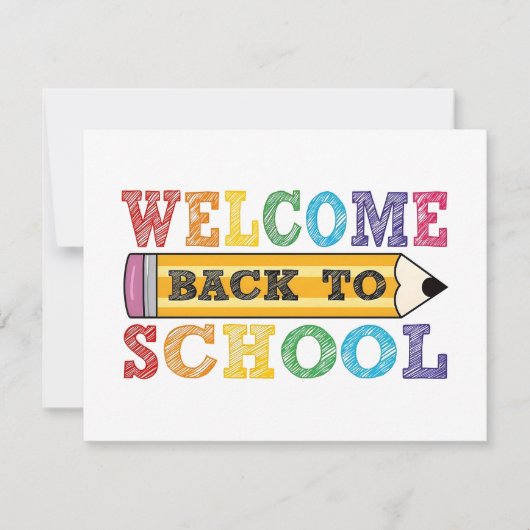Welkom terug op school – Potlood Illustratie (Voorkant)