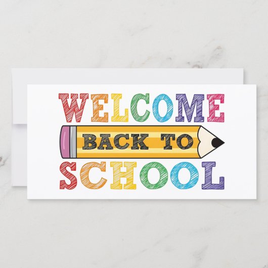 Welkom terug op school – Potlood Illustratie (Voorkant)