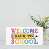 Welkom terug op school – Potlood Illustratie (Staand voorkant)