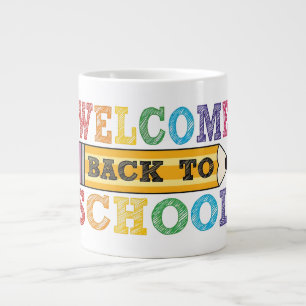 Welkom terug op school – Potlood Illustratie Grote Koffiekop