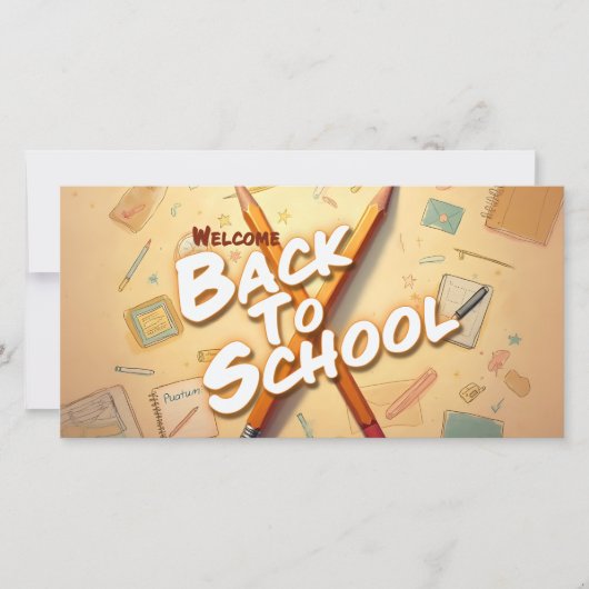 Welkom terug op school – Potlood Kunst Design (Voorkant)