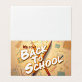 Welkom terug op school – Potlood Kunst Design Kaart (Buitenkant ongevouwen)