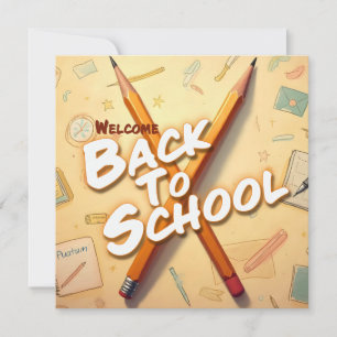 Welkom terug op school – Potloodkunst ontwerp