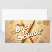 Welkom terug op school – Potloodkunst ontwerp (Voorkant / Achterkant)