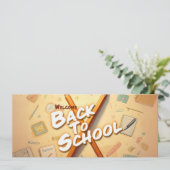 Welkom terug op school – Potloodkunst ontwerp (Staand voorkant)