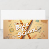 Welkom terug op school – Potloodkunst ontwerp (Voorkant / Achterkant)