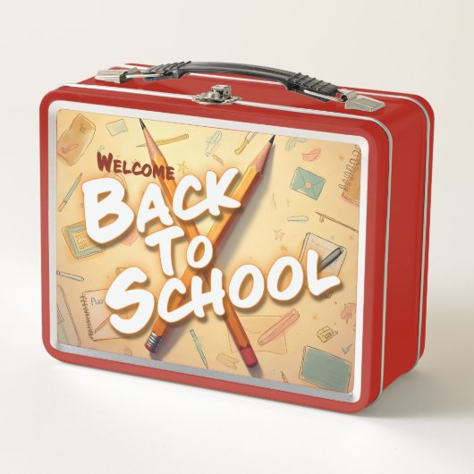 Welkom terug op school – Potloodkunst ontwerp (Voorkant)