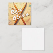 Welkom terug op school – Potloodkunst ontwerp Notitiekaartje (Voorkant / Achterkant)