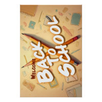 Welkom terug op school – Potloodkunst ontwerp