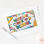 Welkom terug op school rechthoekige sticker (Envelop)