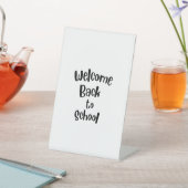 Welkom terug op school reclamebord met voetstuk (Insitu)