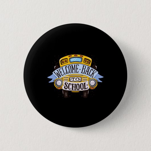 Welkom terug op school ronde button 5,7 cm (Voorkant)