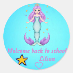 Welkom terug op school ronde sticker