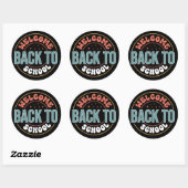 WELKOM TERUG OP SCHOOL RONDE STICKER (Vel)