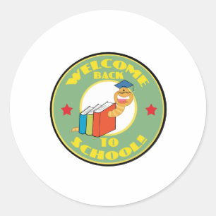 Welkom terug op school ronde sticker
