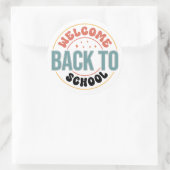 WELKOM TERUG OP SCHOOL RONDE STICKER (Tas)