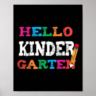 Welkom terug op school Schattigeste Hallo Poster