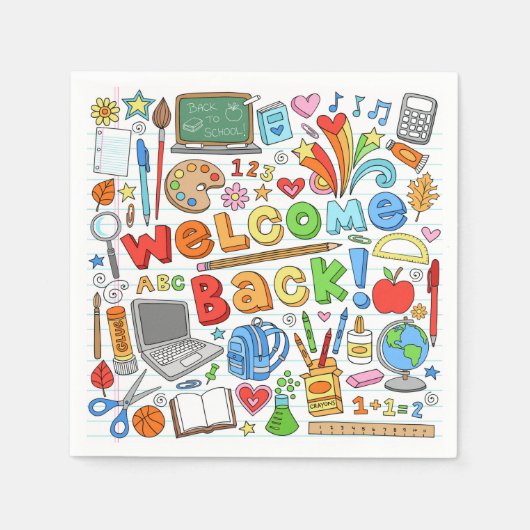 Welkom terug op school servet (Voorkant)